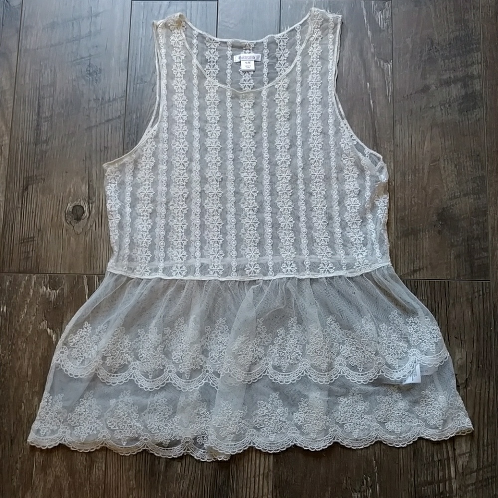 Boho Lace Peplum Top